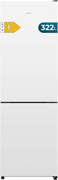 Cecotec lodówka, Bolero CoolMarket Combi kombinowana, 322 l, No Frost, z zamrażarką, biały, Wysokość 185 cm i szerokość 60 cm, Multi System