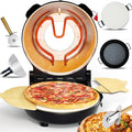 HYQNG, 12 cali piec elektryczny pizzy, licznik, grill, czarny, podgrzewa do 420°C czarny