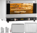 VEVOR mini piekarnik, piekarnik elektryczny, 47 l, 1600 W, 65 do 250°C, stal nierdzewna, mini- Cztery z termoobieg 47 l Mini- Cztery elektryczne 1600 W Mały piekarnik
