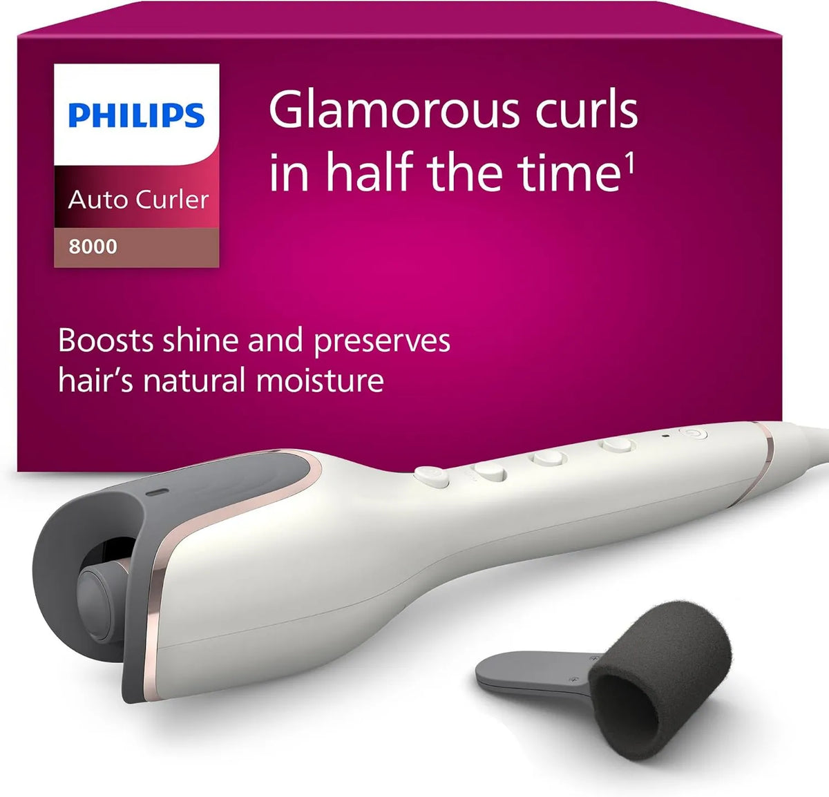 PHILIPS, BHB878 / 00 8000 serii, biały, do automatycznego bucklera z technologią MoistureProtect, 27 różnych opcji stylu, model BHB878/00