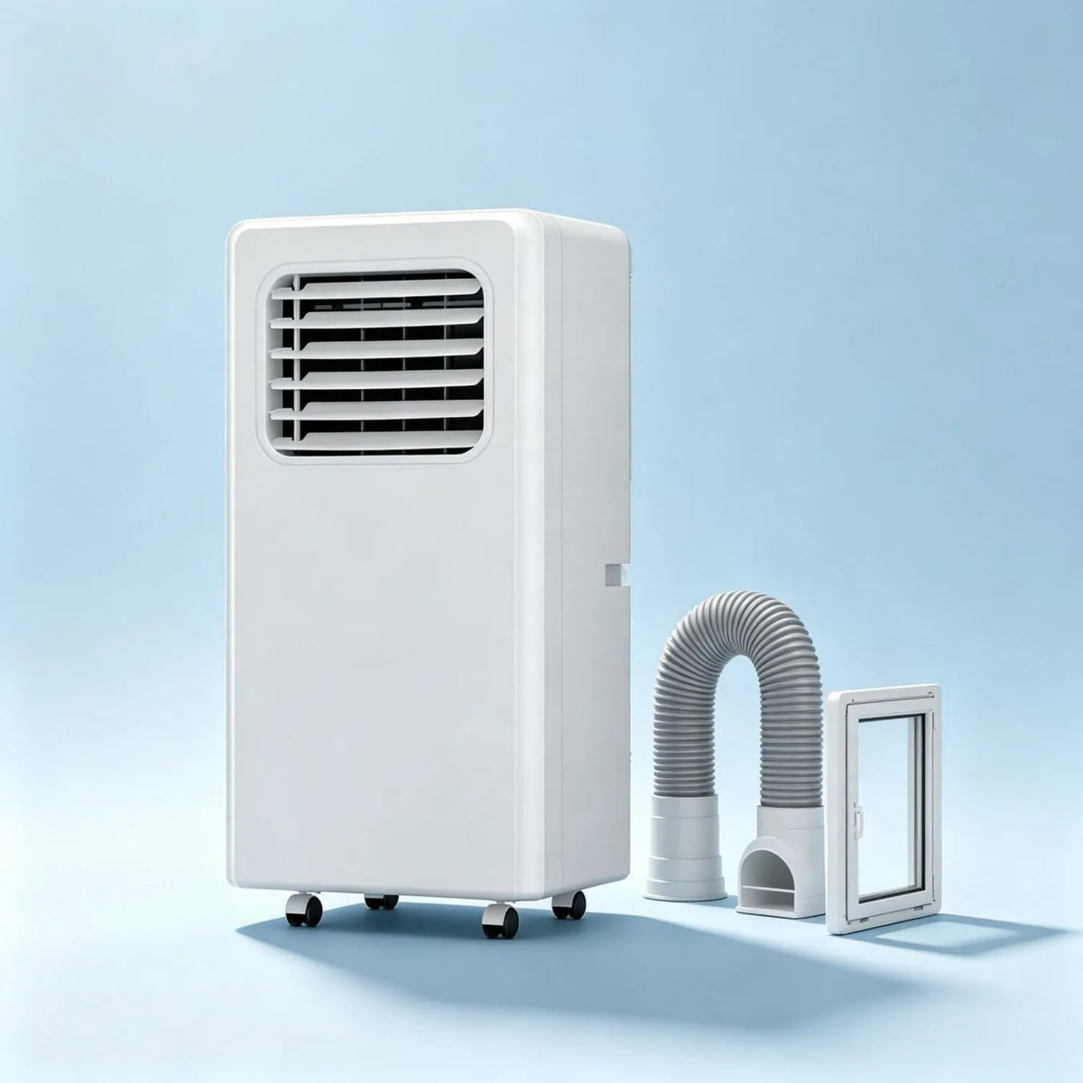 UofZc klimatyzator przenośny, 12000BTU klimatyzator, przenośne, poruszające się koła, do elastycznego chłodzenia z jednego pokoju do drugiego, mobilny klimatyzator pieszo