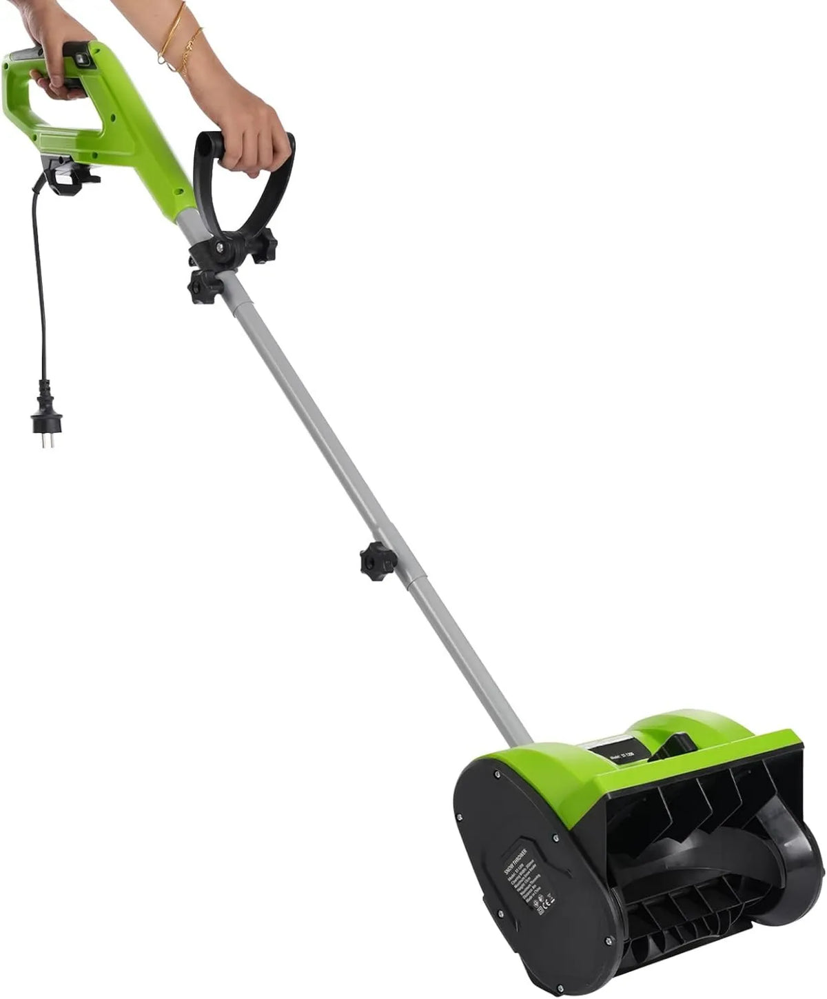 Haoxuesen, zamiatacz elektryczny, młyn śnieżny, 1200 W, zamiatacz 220 V, szerokość pokoju 25 cm, dla gospodarstw domowych, fabryk, zasięg odrzutowy 8 m