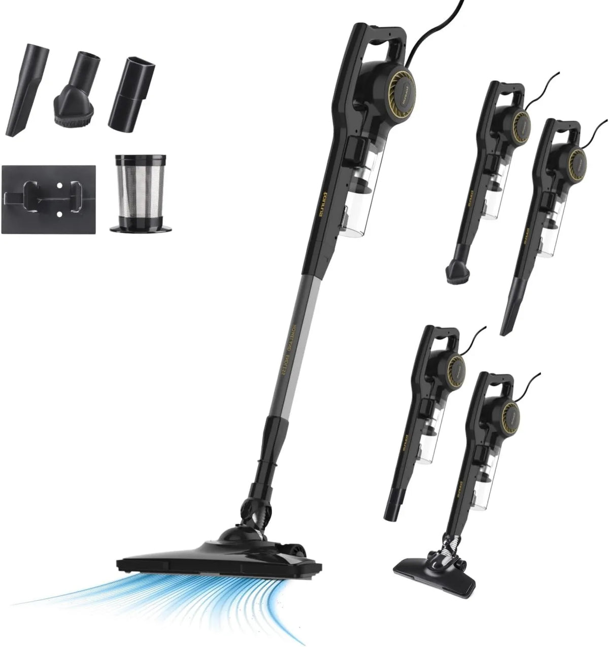 TAURUS odkurzacz pionowy, Odkurzacz, 600 W, czarny, 6 m kabel, ssanie aparatura elektryczna, Homeland Endless