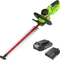 Greenworks G24HT56 nożyce do żywopłotu, 25,4mm, zasilanie akumulatorowe, Bezprzewodowa przycinarka do żywopłotu 24V, 56cm podwójne ostrze