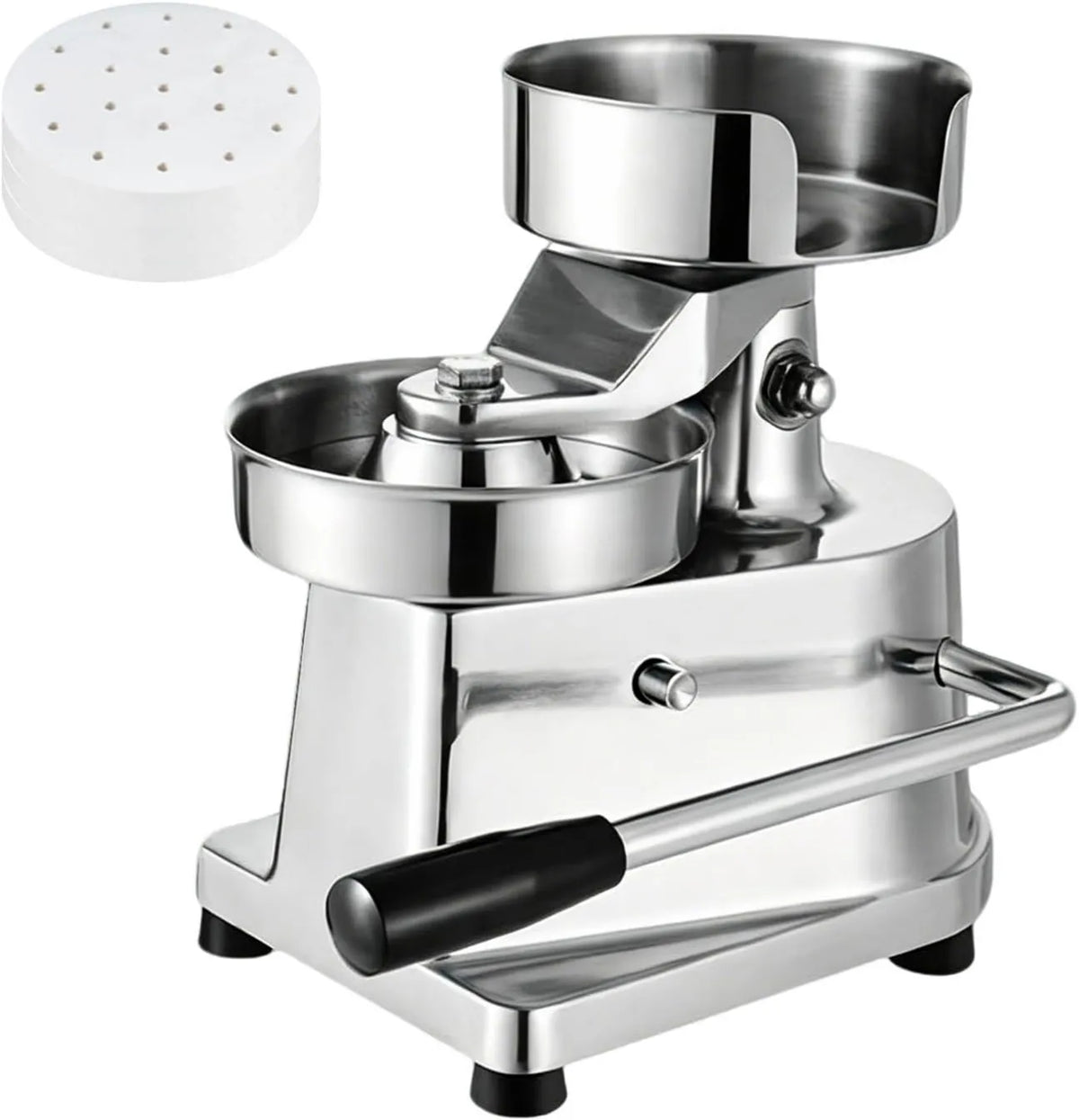 LURECAQING, SUS304 100 mm- 4in Burger maszyna, Grill, Prasa, 100 mm, Profesjonalne, Stal nierdzewna 100 mm-4in