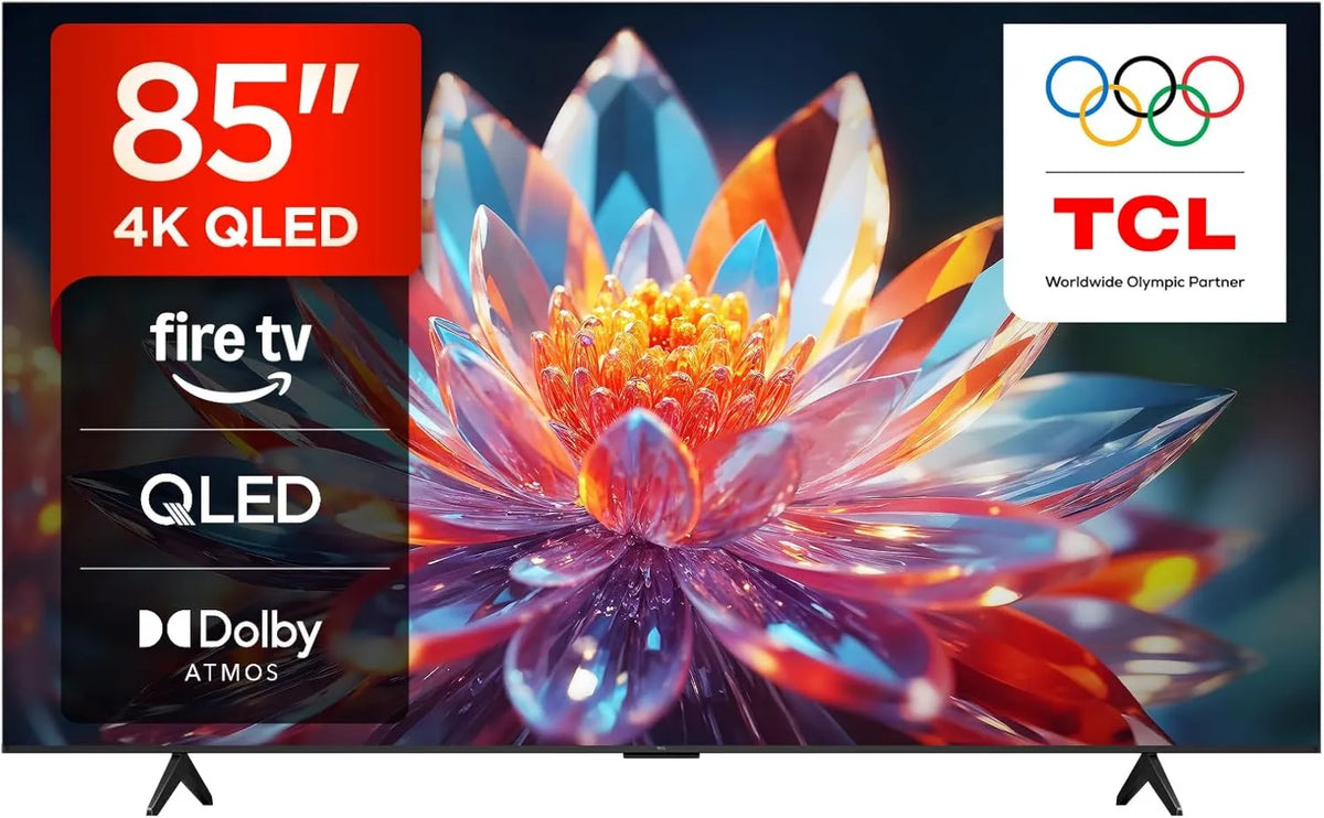 TCL telewizor, 85T6C Smart TV, TV, 4K UHD, QLED, HDR, HDR10 +, Dolby Vision, Onkyo 2, 1 Sound, VRR, Press & Ask Alexa, Fire TV, Game Maste, Motion Clarity